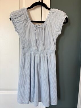 Cat & Jack Pale Blue Gathered Neck Dress